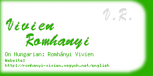 vivien romhanyi business card