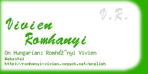 vivien romhanyi business card